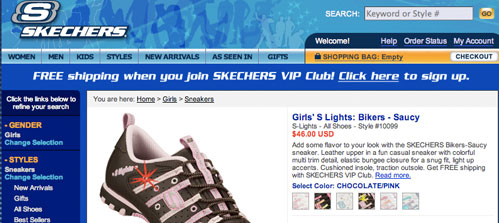 SKECHERS shoes 'interaction aimed at 
